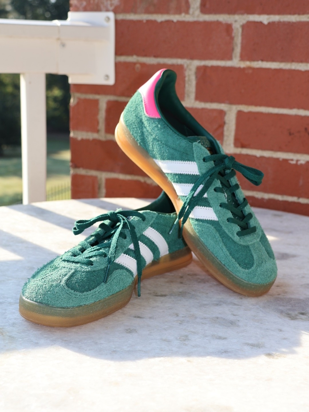 adidas Gazelle "Collegiate Green / Lucid Pink"